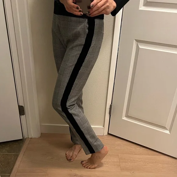 The Kooples Velvet Stripe Houndstooth Pants - Picture 3 of 9